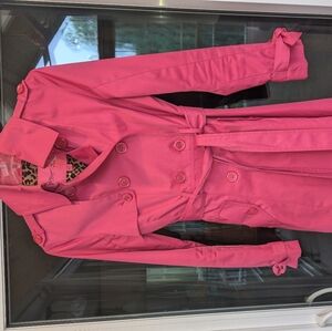 Betsy Johnson Lacy up trench coat